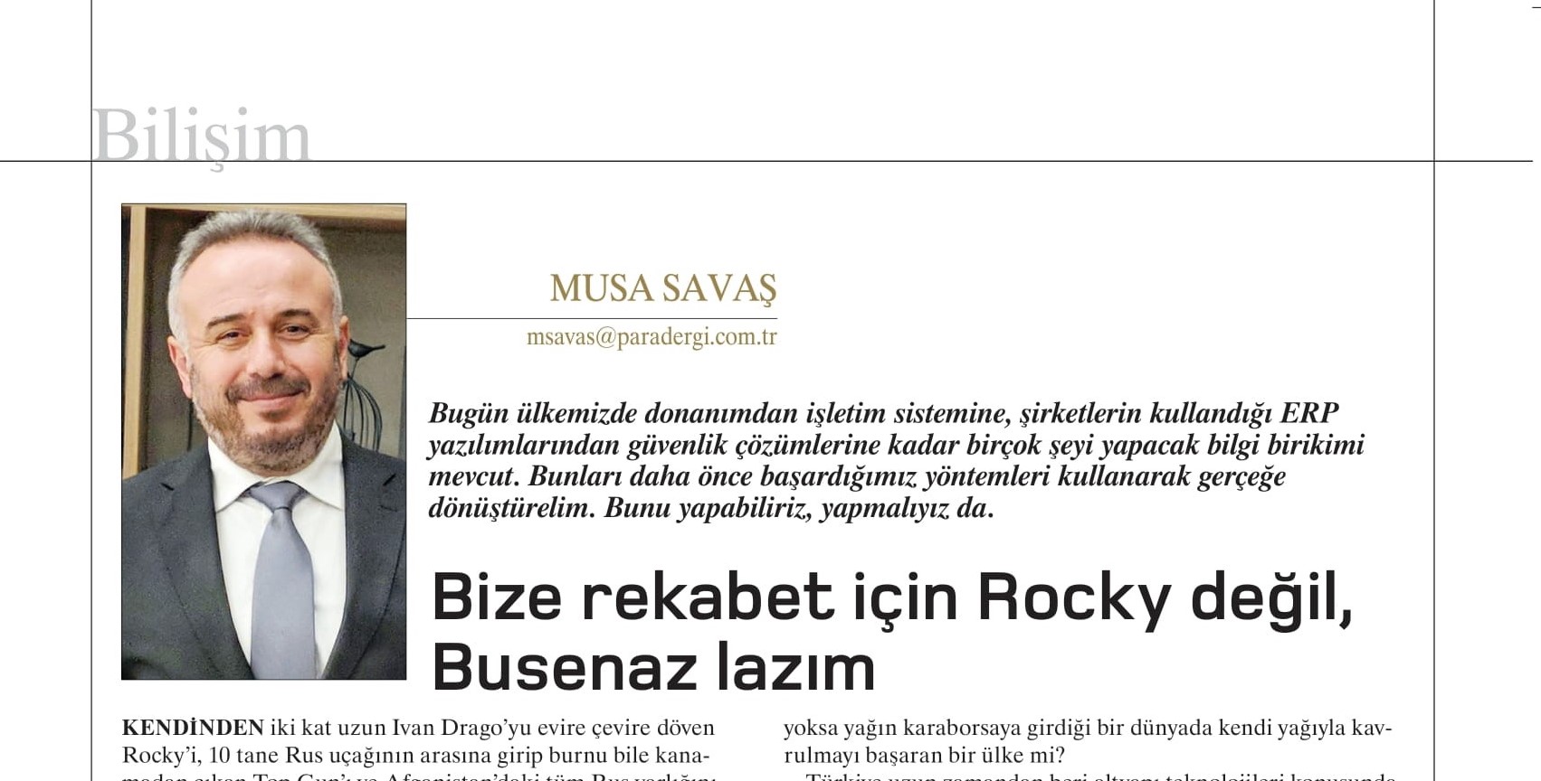 Bize rekabet için Rocky değil, Busenaz lazım